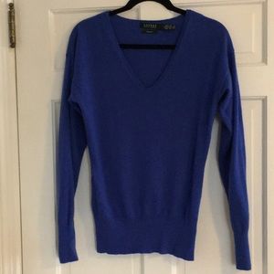 Lauren Ralph Lauren Exclusive V-neck Cashmere Long Sleeve Sweater